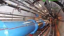 The Large Hadron Collider (LHC) tunnel