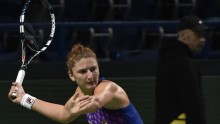 Irina-Camelia Begu upset second seeded Ekaterina Makarova to advance to the quarterfinals of the Kremlin Cup in Moscow, Russia