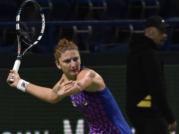 Irina-Camelia Begu upset second seeded Ekaterina Makarova to advance to the quarterfinals of the Kremlin Cup in Moscow, Russia