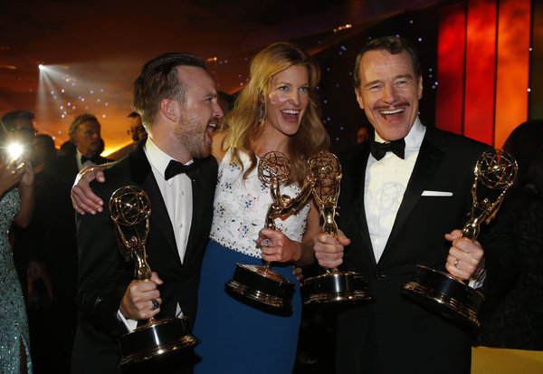 "Breaking Bad" Stars Aaron Paul, Anna Gunn and Bryan Cranston