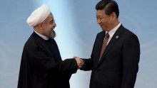 Iran's President Hassan Rouhani and Chinese President Xi Jinping