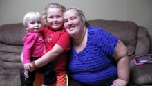 Honey Boo Boo (Alana Shannon), center, Mama June (June Shannon), right, and Kaitlyn Shannon star in “Here Comes Honey Boo Boo.”