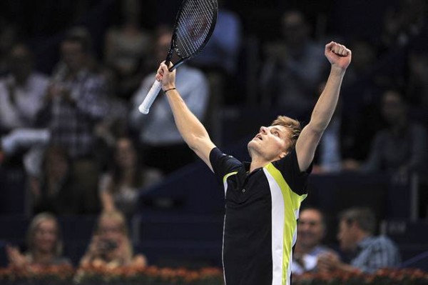 David Goffin reached his first Tour 500 level by defeating Croatian teen Borna Coric in three sets at the Swiss Indoors in Basel