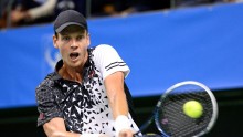 Tomas Berdych seeks to solidify his spot at the ATP World Tour Finals as he escaped a three set battle against French wild card entry Adrian Mannarino at the BNP Paribas Masters in Paris