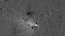 LRO has imaged the LADEE impact site on the eastern rim of Sundman V crater.