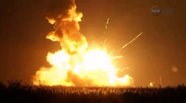Antares explodes on launch