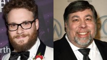 Seth Rogen on left, Steve Wozniak on right.