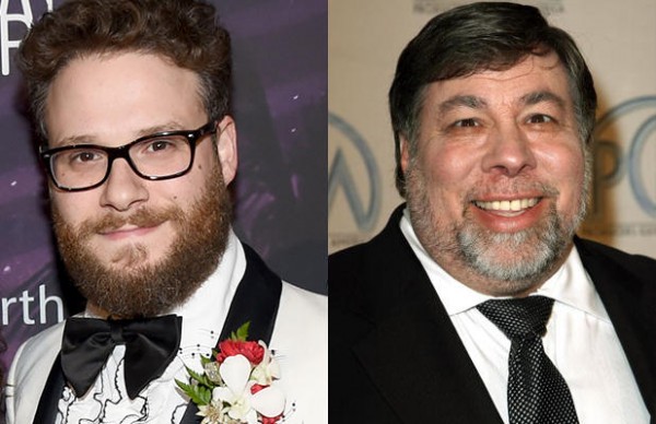 Seth Rogen on left, Steve Wozniak on right.