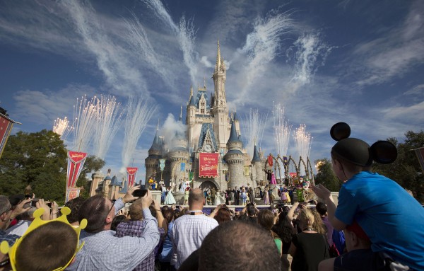 Fireworks go off around Cinderella's castle during the grand opening ceremony for Walt Disney World's new Fantasyland in Lake Buena Vista, Florida December 6, 2012. 