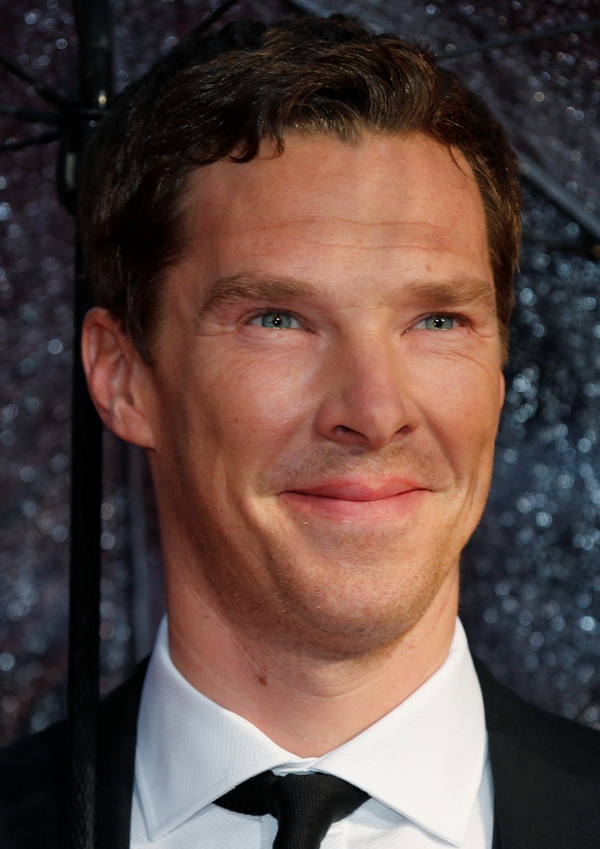 Actor Benedict Cumberbatch poses as he arrives for the European premiere of the film "The Imitation Game" at the BFI opening night gala at Leicester Square in London October 8, 2014. 