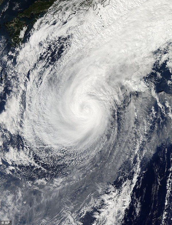 Typhoon Nuri over Alaska