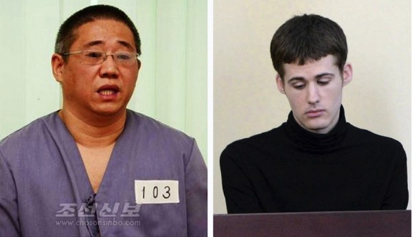 Kenneth Bae, left, and Matthew Miller were released by the North Koreans, U.S. officials said Saturday.