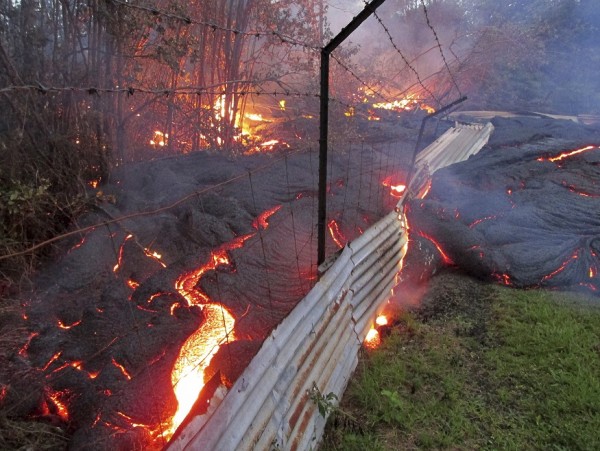 Lava flow from the Kilauea volcano 