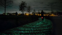 Illuminated bike path located in Netherlands opened on November 13
