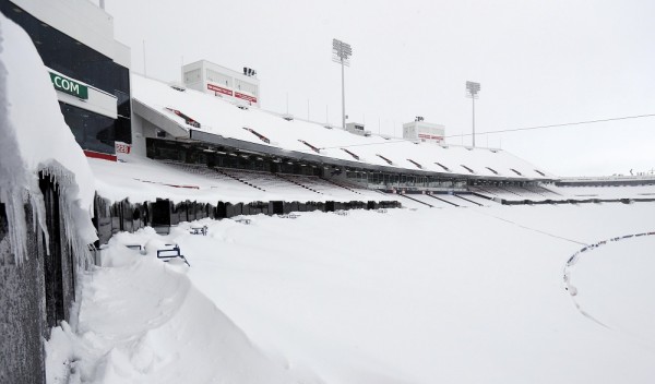 Snow-covered Ralph Wilson Stadium 