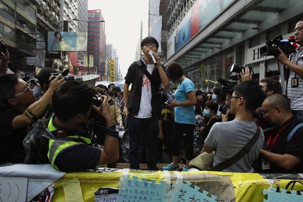 Hong Kong student pro-democracy leader Joshua Wong.