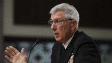 U.S. Navy Admiral Samuel Locklear testifies before the Senate Armed Services Committee hearing on the U.S. Pacific Command and U.S. Forces Korea in review of the Defense Authorization Request for FY2014 in Washington April 9, 2013.