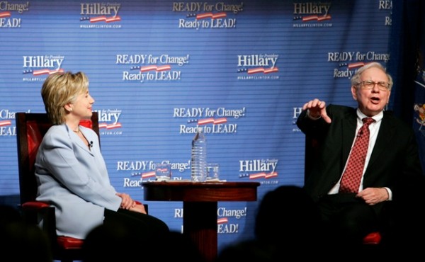 Hillary Clinton and Warren Buffet