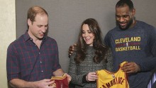 The Duke and Duchess of Cambridge with Basketball Royalty