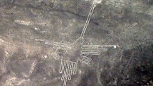 The Hummingbird geoglyph at Nazca.