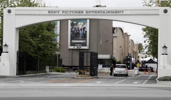 An entrance gate to Sony Pictures Entertainment at the Sony Pictures lot is pictured in Culver City, California April 14, 2013.
