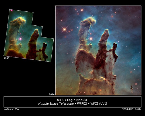 A bigger and sharper photograph of the iconic Eagle Nebula's "Pillars of Creation"