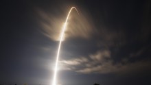 The unmanned Falcon 9 rocket launched by SpaceX, on a cargo resupply service mission to the International Space Station, lifts off from the Cape Canaveral Air Force Station in Cape Canaveral, Florida January 10, 2015. 