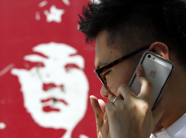 Chinese Man on iPhone