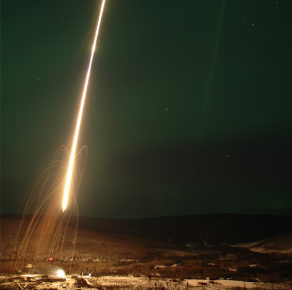 Rocketing into the Northern Lights.