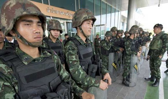 Thai soldiers in Bangkok