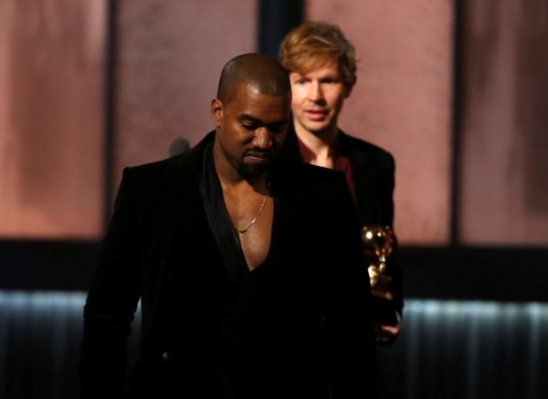 Beck and Kanye West at Grammy Awards 2015
