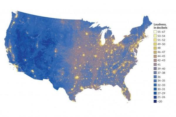 Noise map of the U.S.