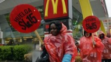 McDonalds' employees strike in Chicago