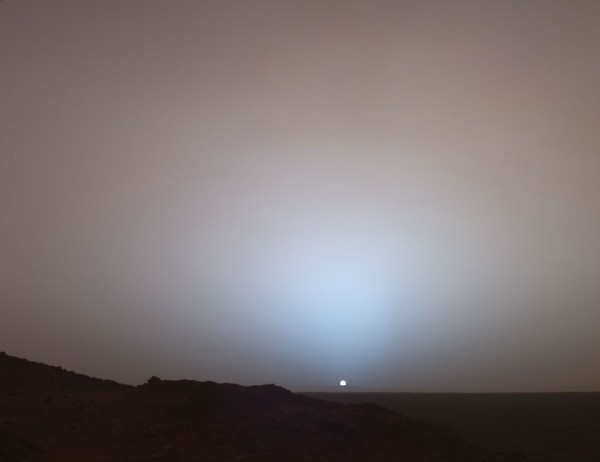 Blue Martian sunset