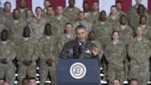 President Obama visits troops