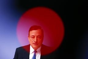 European Central Bank (ECB) President Mario Draghi addresses an ECB news conference in Frankfurt January 22, 2015.