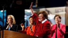 U.S. Senator Barbara Mikulski speaks at Democratic Nat'l Convention in North Carolina, Sept. 5, 2012.