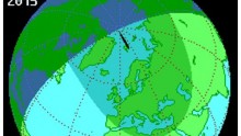 Extent of March 20 total solar eclipse in Europe