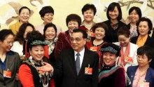 Women NPC delegates / Chinese Premier Le Keqiang