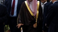 Saudi Arabian Foreign Minister Prince Saud al-Faisal (C) in Cairo. Sept.1, 2013