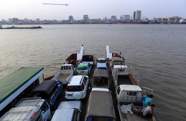 Overloaded Ferry in Myanmar