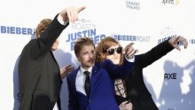 Anders Hol, Justin Bieber, and Blake Anderson.