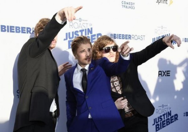 Anders Hol, Justin Bieber, and Blake Anderson.