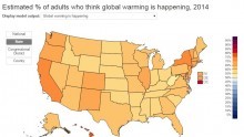 U.S. global warming map