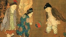 Chinese playing cuju, now called football, in the 11th century.