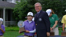 Lucy Li winning the first annual Drive, Chip and Putt Championship