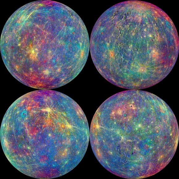 Colorful images of Mercury