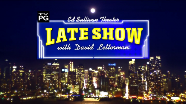 "Late Show" with David Letterman Opening Sequence Title Card April 2013 