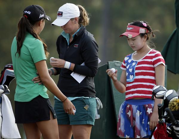 Catherine O'Donnell, Jessica Wallace and Lucy Li playing at the 2014 U.S. Women's herOpen