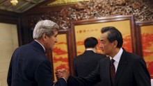 U.S. Secretary of State John Kerry and Chinese Foreign Minister Wang Yi